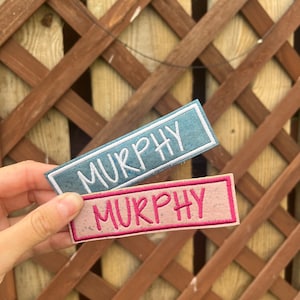 Gestickter Hundegeschirr Aufnäher | Benutzerdefinierte Name Patch | Personalisierter Info Aufnäher | Hund Kontakt | Nervös | Julius K9 | Hundehalsband Patch