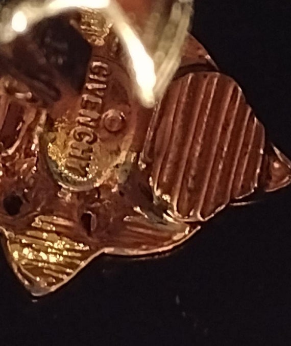 Vintage GIVENCHY Swarovski Crystal clip-on earrin… - image 5