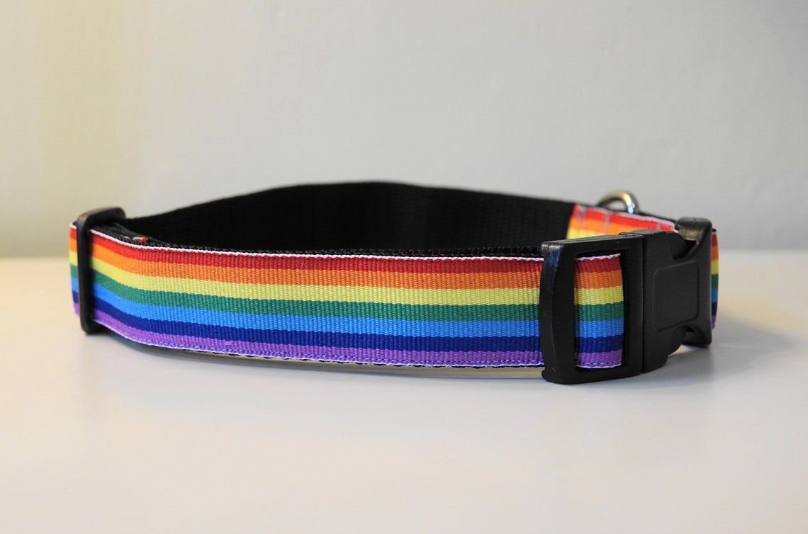 Rainbow Dog Collar Handmade Collar PRIDE Pet Accessories Etsy