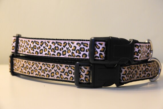 Animal Print Giraffe Dog Collar Adjustable Handmade Custom Designer