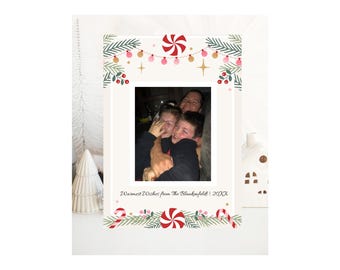 Candy Cane Peppermint Merry Holiday Card Template photo Holiday Card Template Warm Wishes Holiday Card Template Photo Template
