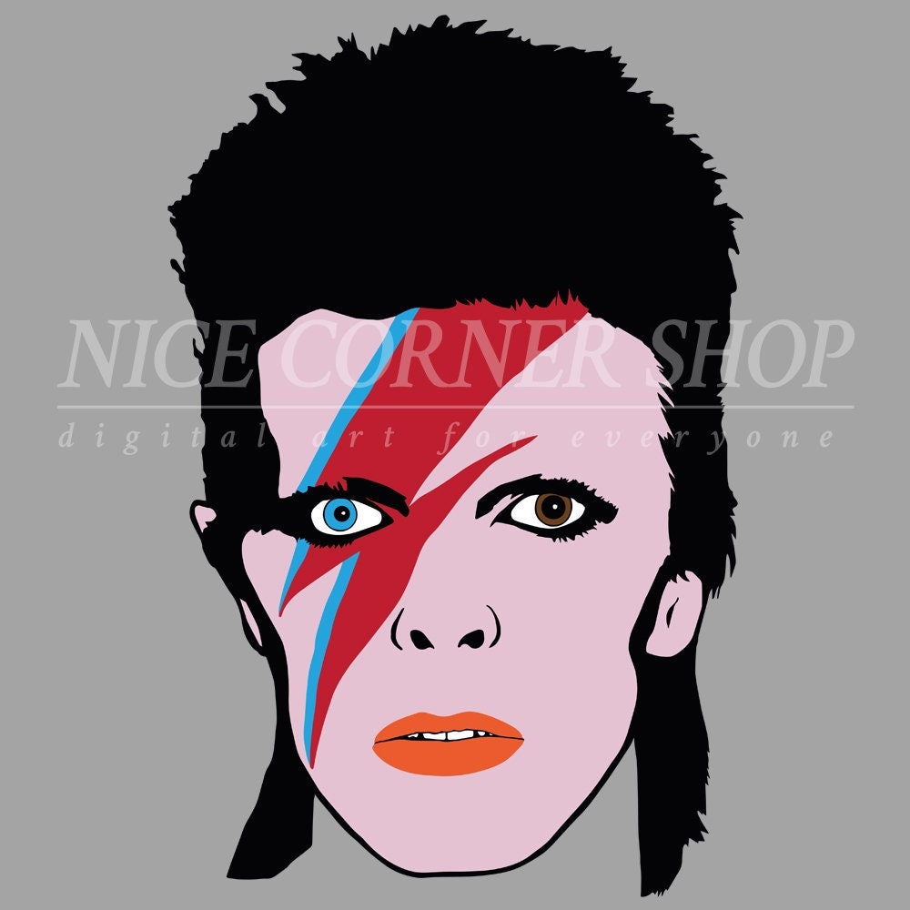 David Bowie-svg – Ziggy Stardust Clipart - Etsy