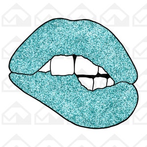 Turquoise Glitter Lips PNG, Glitter Lips Sublimation PNG, Glitter Shirt Design, Digital Download Png Files, Mother's Day