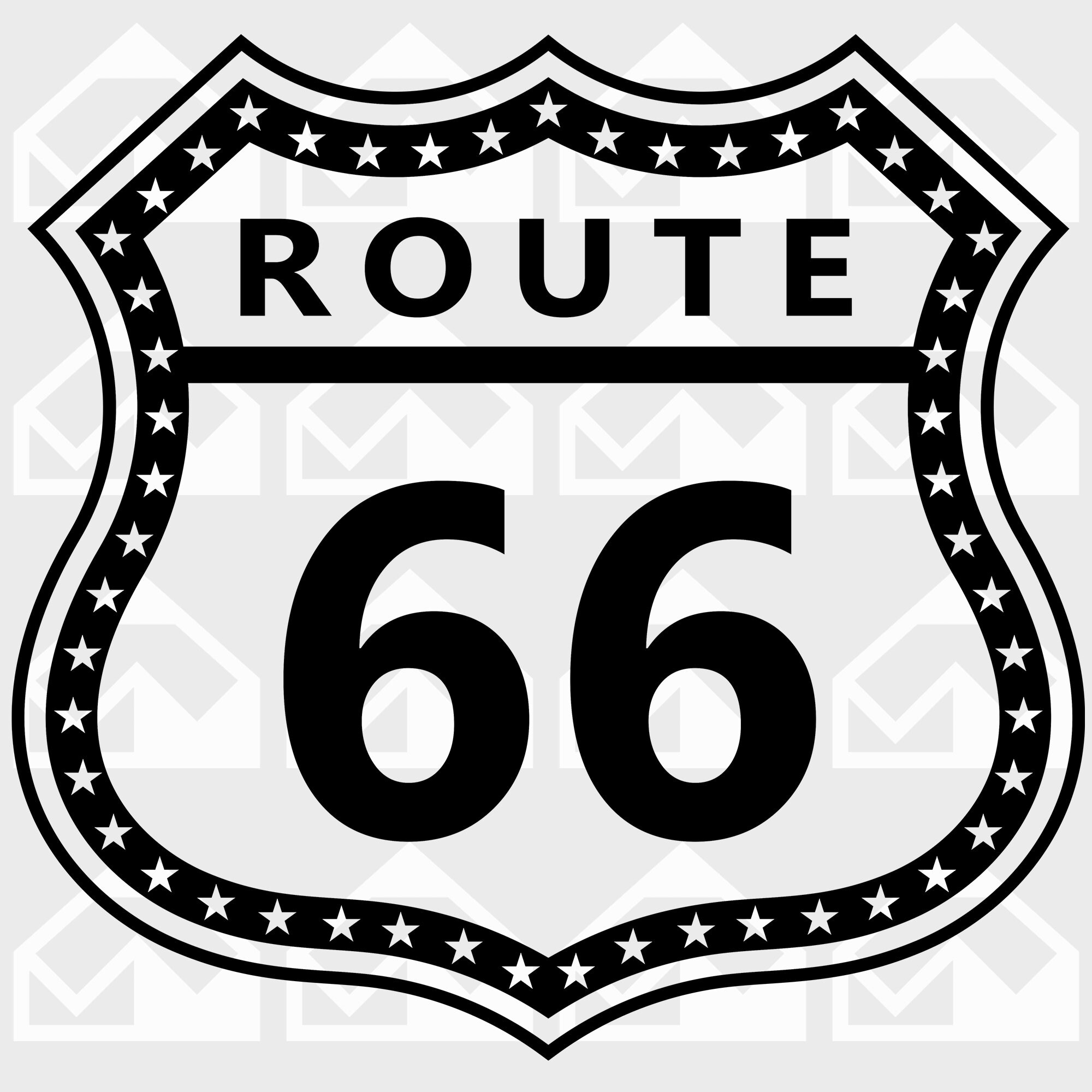 thumbnail image 2 of Round Route 66 Sticker Decal - America's Highway Historic Route 66 - Vinyl Glossy 2 of 5