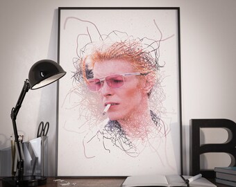 David Bowie portrait poster instant download