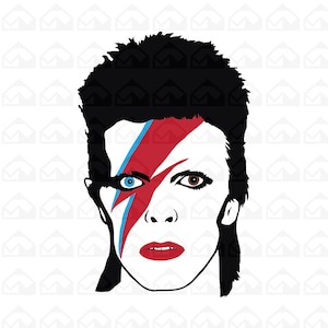 David Bowie SVG – Ziggy Stardust Clipart