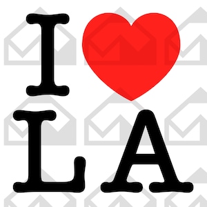 Me encanta LA SVG, PNG, Me encanta Los Ángeles, Cortar archivo para Cricut, Silueta