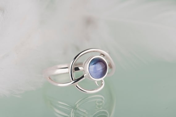 Sterling silver alexandrite ring