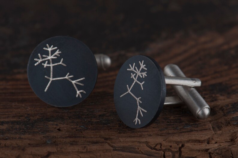 Graduation gift for men Geek science cufflinks Darwin tree of life cufflinks