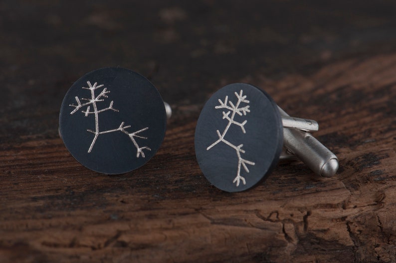 Graduation gift for men Geek science cufflinks Darwin tree of life cufflinks