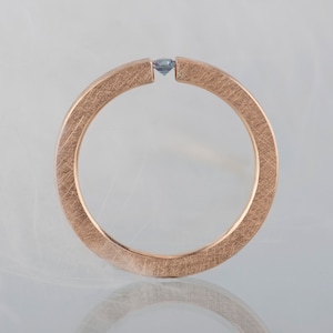 14K rosé-, geel- of witgouden alexandriet spanring