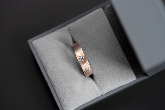 Diamond mokume gane wide band