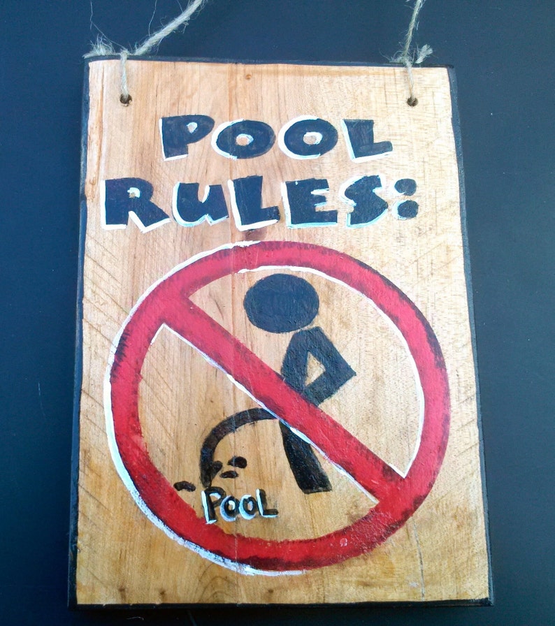 Pool Rules Not Allowed to Hey Y'all WATCH THIS Funny Large | Etsy