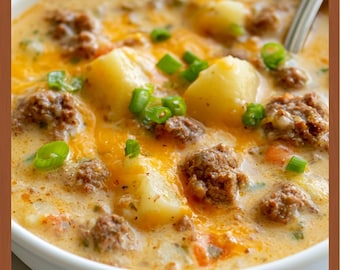 Cremige Kartoffel-Hamburger-Suppe Rezept