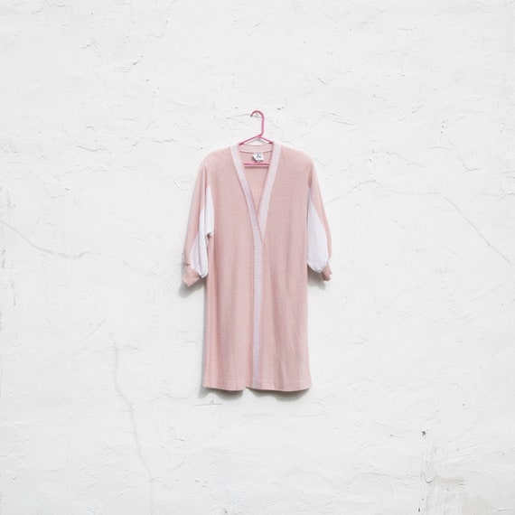 vintage | 80’s twin peaks | pink + white | sweater