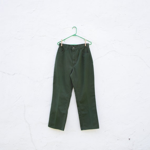 utility pants | green |" waist | uniform | vintage