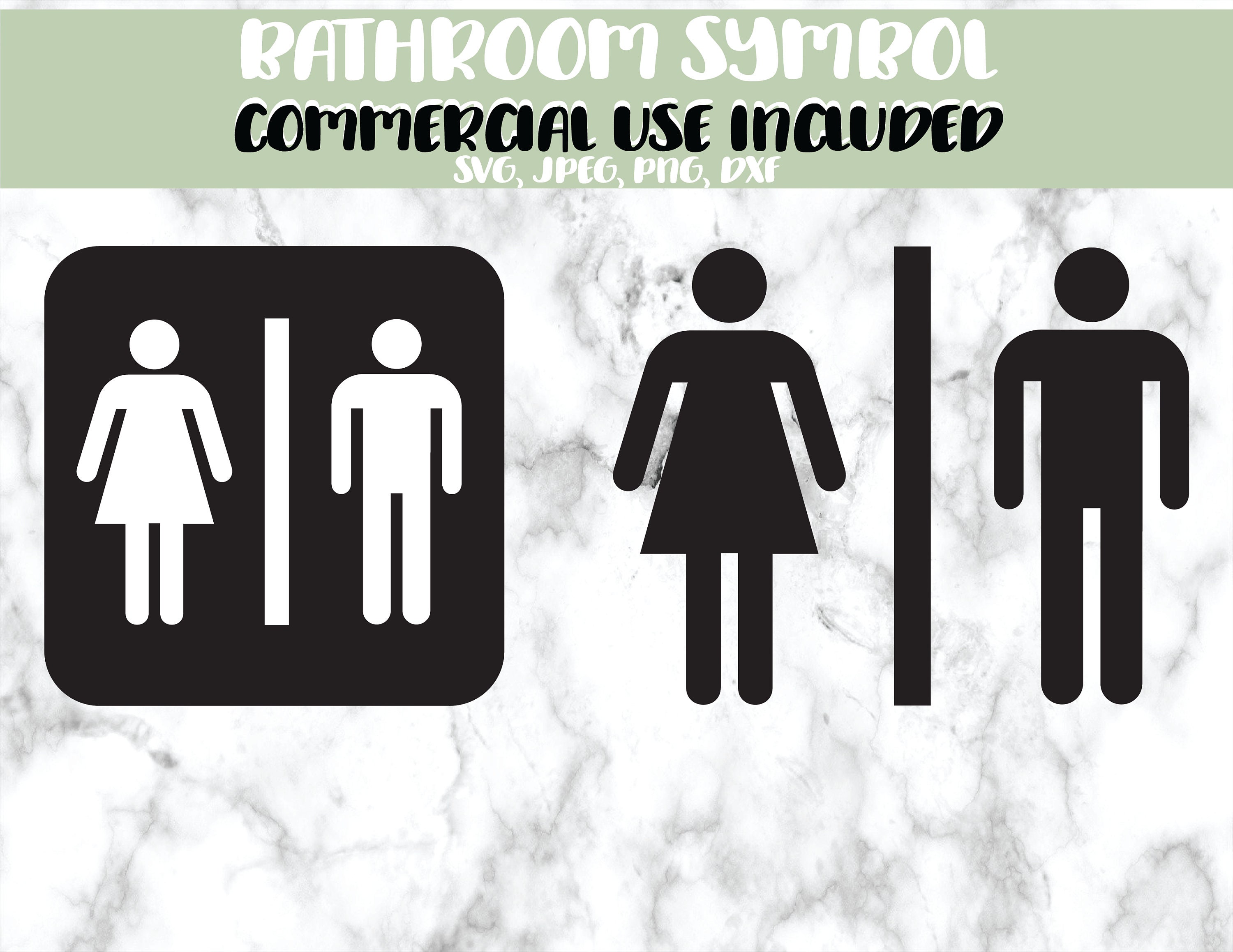 Free Use Bathroom Sign SVG