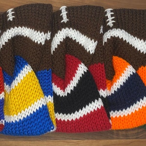 Football Winter Headband- Custom Order Your Team Colors!