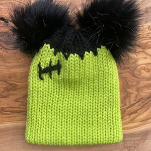 Baby Frankenstein Winter Hat- Halloween- Fall-