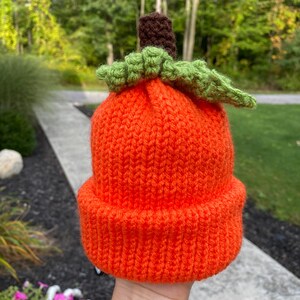 Infant Pumpkin Hat- Halloween- Fall- Baby Pumpkin
