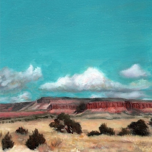 New Mexico Landscape Art Print: Southwest Desert Wall Decor