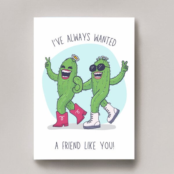 Funny Best Friend Card, A Friend Like You Card, Friendship Day Card, Funny Cactus Greeting Card, Weird Friend Card