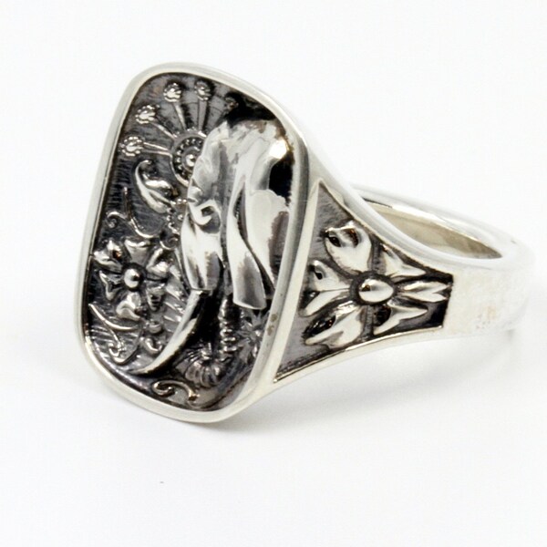 Elephant Signet Ring