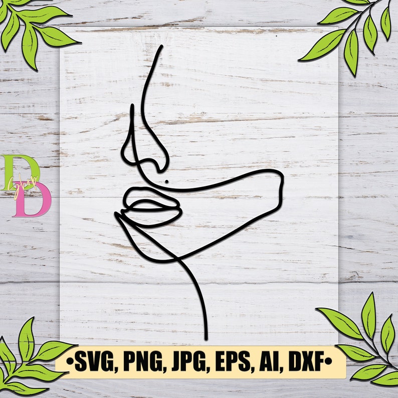 Download Line art digital SVG for cricut Woman face Line art Face | Etsy