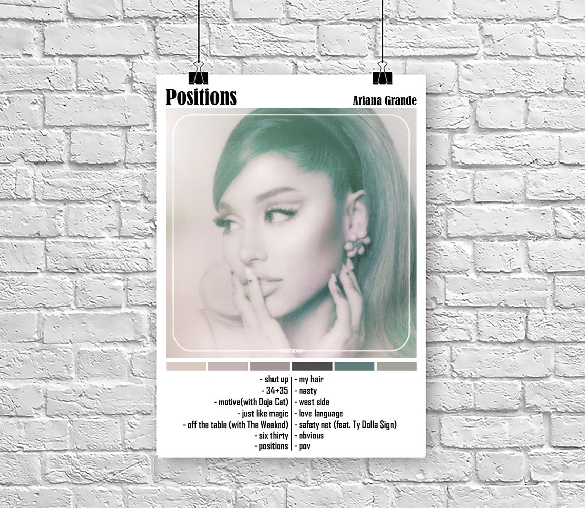 Positions Ariana Grande Album Cover A3/A4/A5 Poster | Etsy