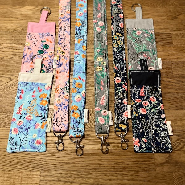 Lanyard - Porte-stylo - Fleurs sauvages - Bureau - Travail - Retour à l’école - Fleurs - Cadeau d’enseignant - Infirmière