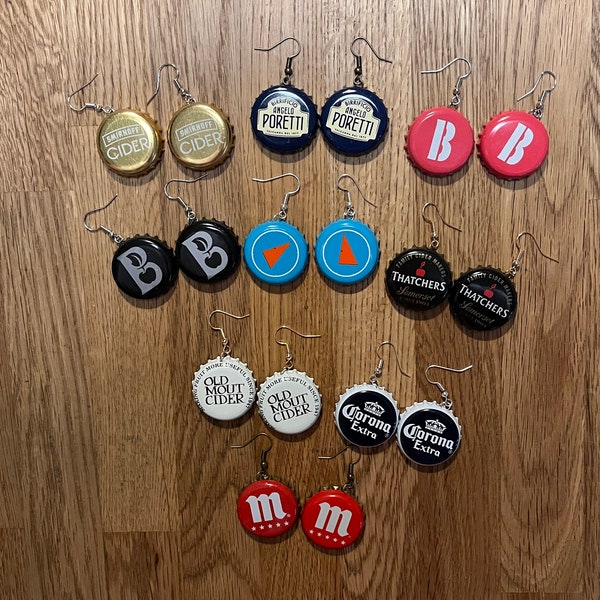 Beer Bottle Earrings Etsy