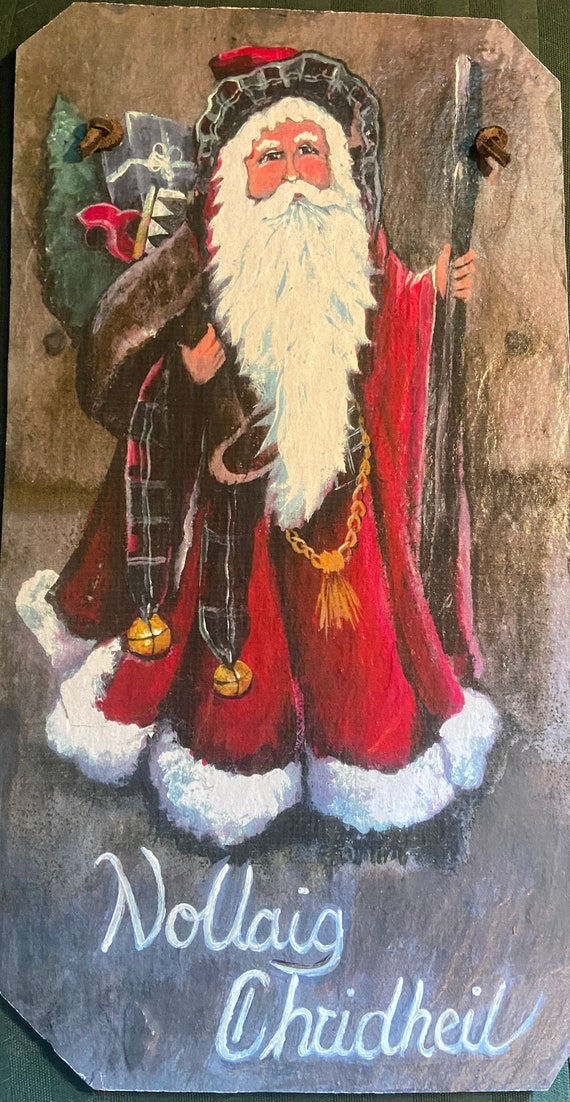 Scottish Santa, Nollaig Chridheil, Christmas Decor, Holiday Decor, Scottish Christmas, gift for Santa Lovers