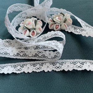 French Lace, WHITE, 1/3” wide, all cotton