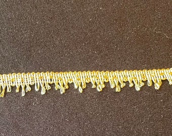 Antique Vintage Metallic Trim, Gold, 1/2”, Made in Germany