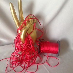 2 &  4 mm silk ribbon, DR ROSE #93, 4 or 20 yard cuts, 100% silk, made in Japan.