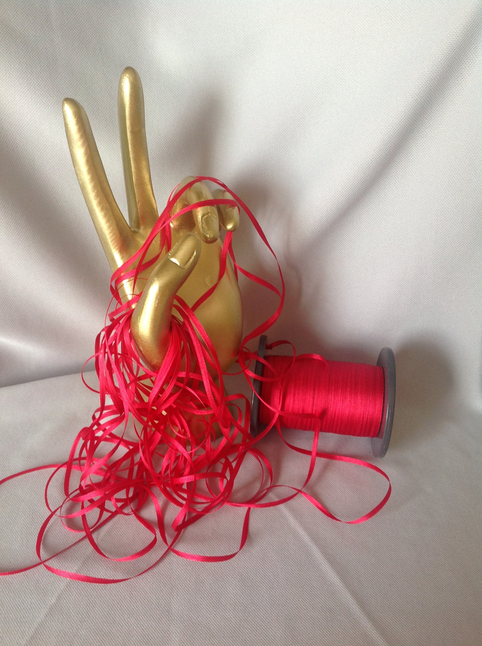 2 & 4 Mm Silk Ribbon, DR ROSE #93, 4 or 20 Yard Cuts, 100