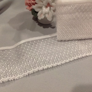 1y, French Maline Lace, 2&quot; wide, all cotton, white