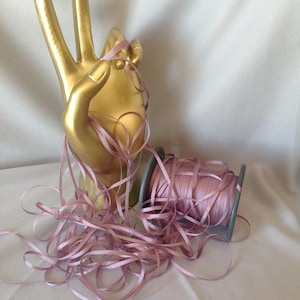 2, 4 & 7 mm, silk ribbon  MAUVE, #178,  4 or 20 yard cuts, 100% silk, made in Japan.