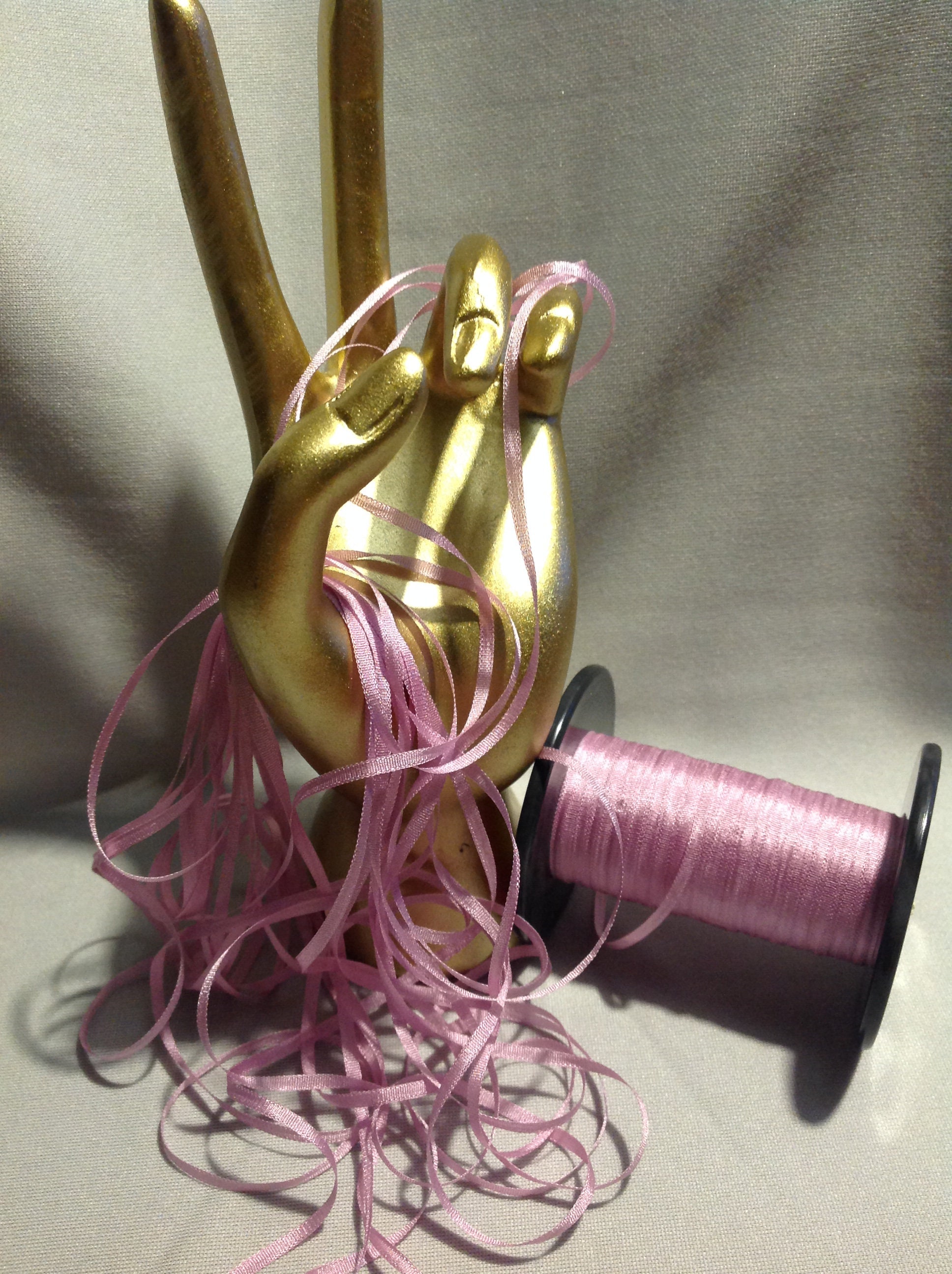 2, 4 & 7 Mm Silk Ribbon, LAVENDER #22, 4 or 20 Yard Cuts, 100