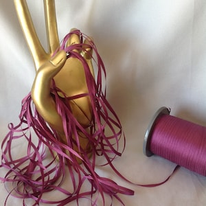 2, 4 & 7 mm silk ribbon  PLUM, #177,  4 or 20 yard cuts, 100% silk, made in Japan.