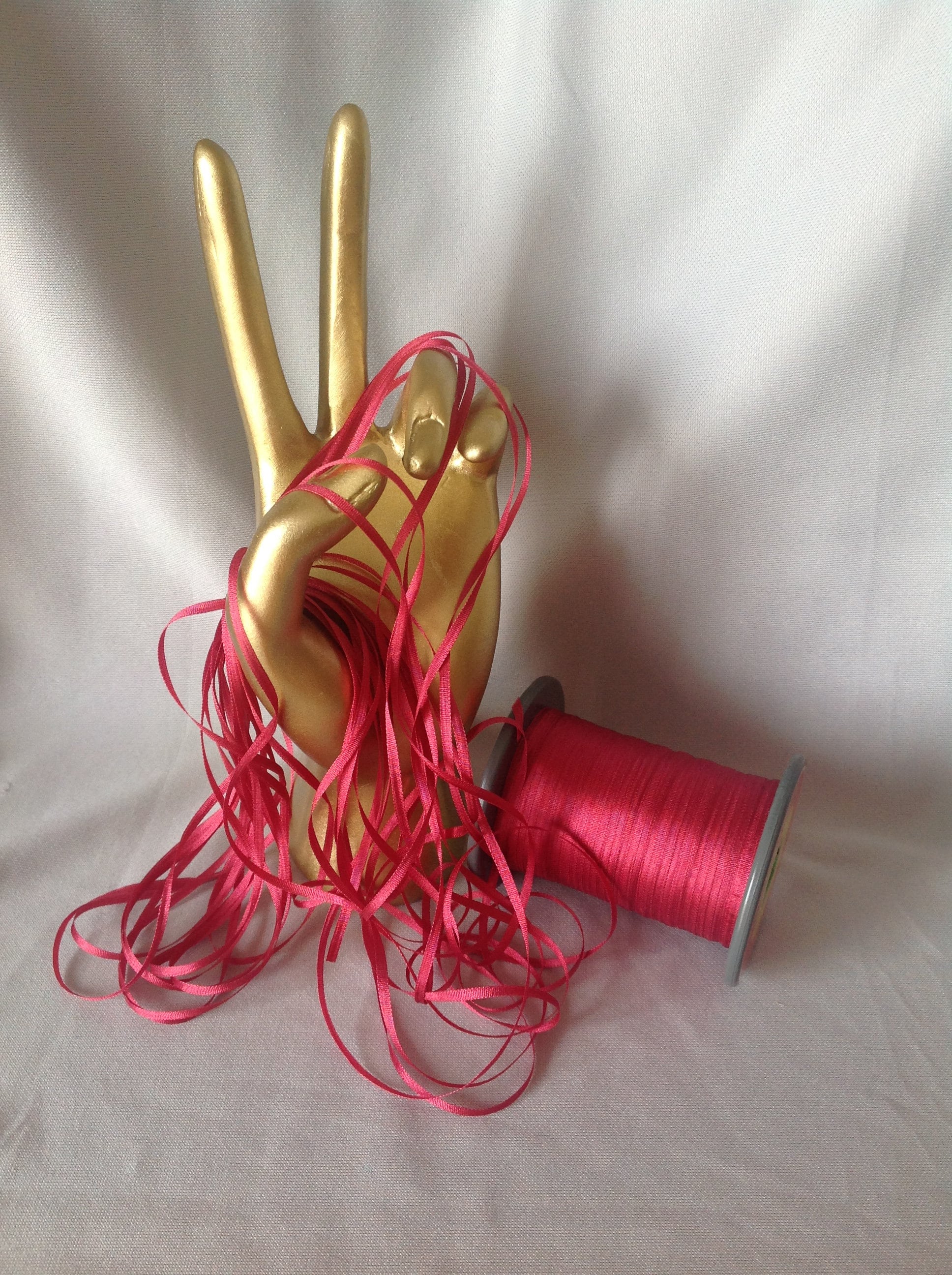Dk Ribbon 2 & 4 Mm Silk Ribbon, DK DUSTY CORAL #92, 4 or 20 Yard Cuts, 100% Silk ...