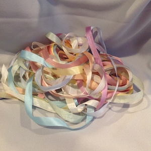 GrabBags, 7 mm 1/4” Silk Ribbon. Pastelowe kolory, opakowanie 10 jardów