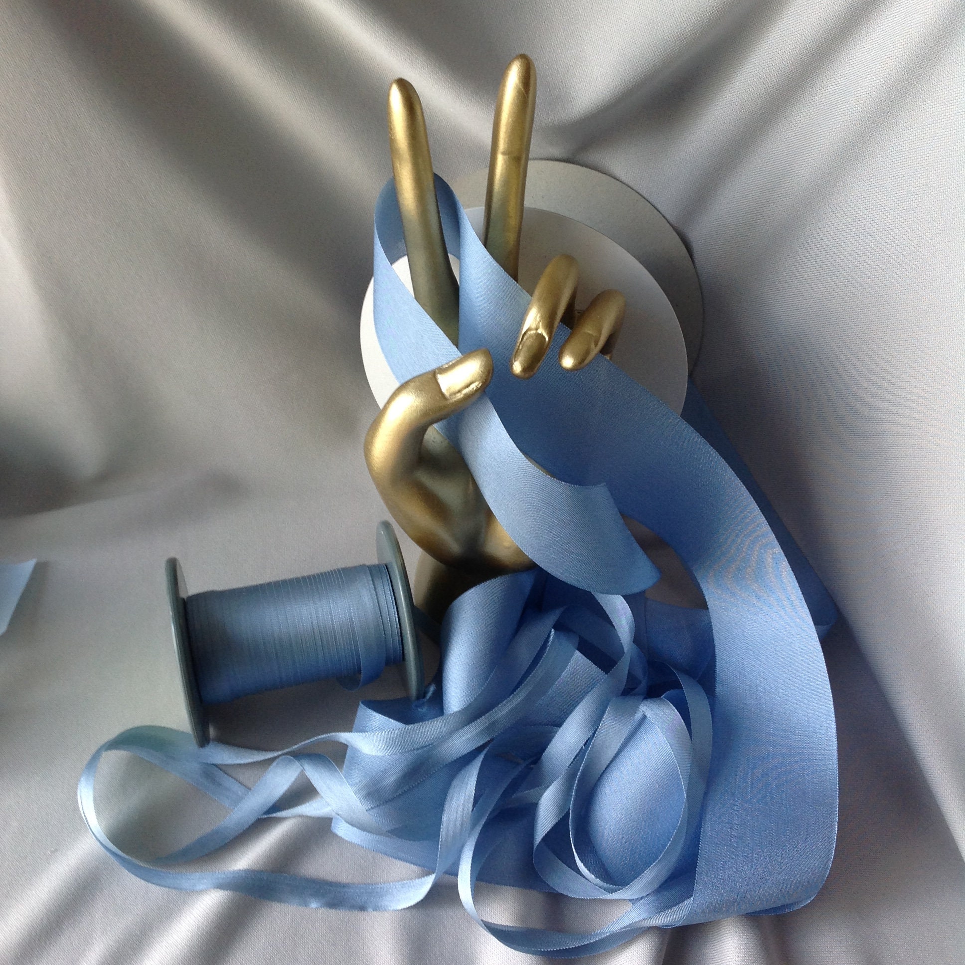 2, 4, 7, & 32 Mm, Silk Ribbon, DK BLUE GREY, #126 Made in Japan - Etsy