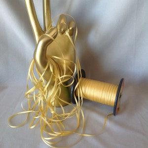 2 & 4 mm silk ribbon WHEAT #147, 4 or 20 yard cuts, 100% silk, made in Japan.