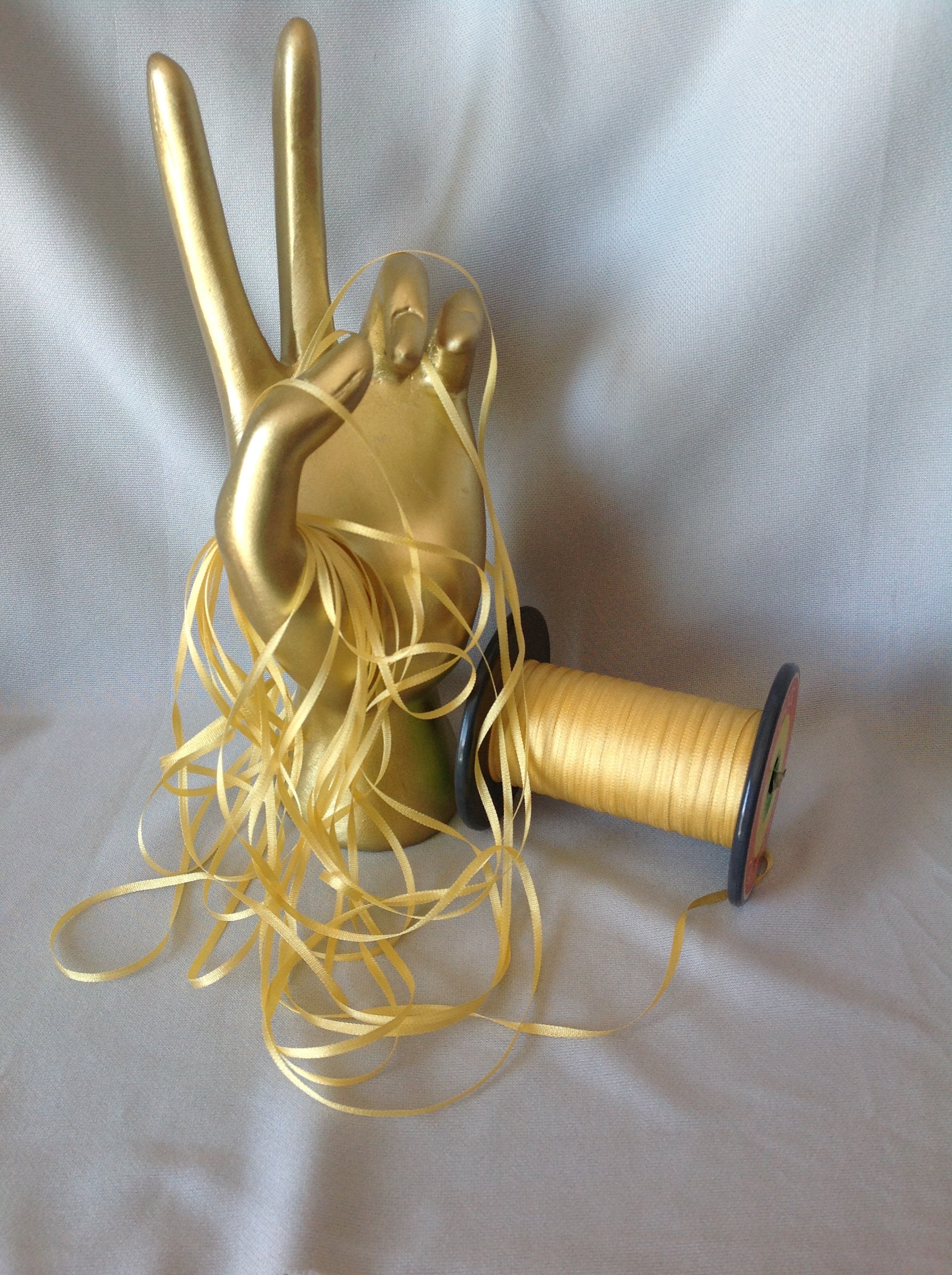 2 & 4 Mm Silk Ribbon WHEAT #147, 4 or 20 Yard Cuts, 100