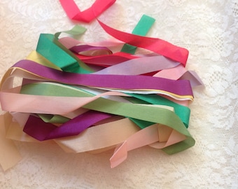 Handtassen, 13 mm zijden lint. Diverse kleuren, verpakking van 10 yard