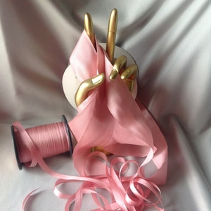 2, 4, 7, & 32 mm, Silk ribbon,  DUSTY ROSE, #163,  Made in Japan