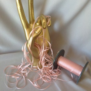 2 & 4 mm silk ribbon  LT DUSTY ROSE #157, 4 or 20 yard cuts, 100% silk, made in Japan.