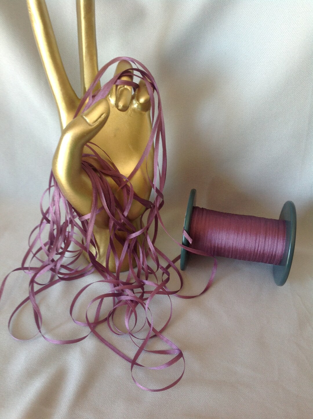 Dk Ribbon 2, 4 & 7 Mm Silk Ribbon, DK MAUVE #179, 4 or 20 Yard Cuts, 100% Silk ...