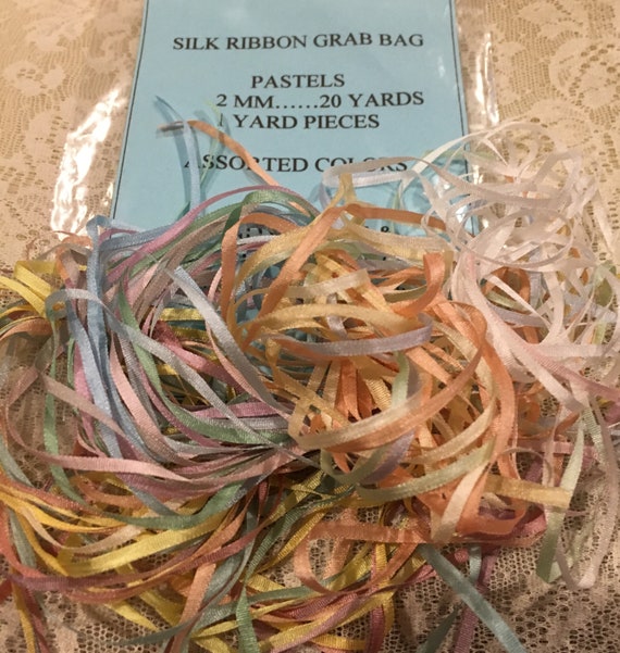 EMBROIDERY RIBBON 100/% SILK 2MM 100 YARD ASSORTMENT